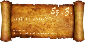 Széll Zoltán névjegykártya